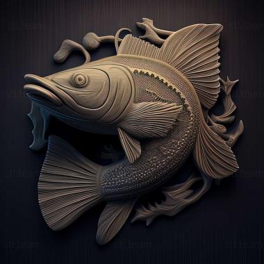 3D model Catfish bottom fish (STL)